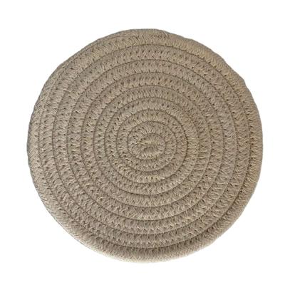 China Creative Home Sustainable Cotton Tea Coasters Insulation Table Mat Single Rope Woven Macrame Coasters For Drinks for sale