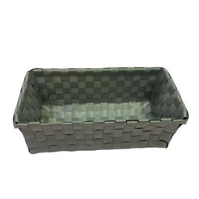 China Viable On Sale Wholesale Polypropylene Woven Basket Iron Wire Basket Frame PP Plastic Strap for sale