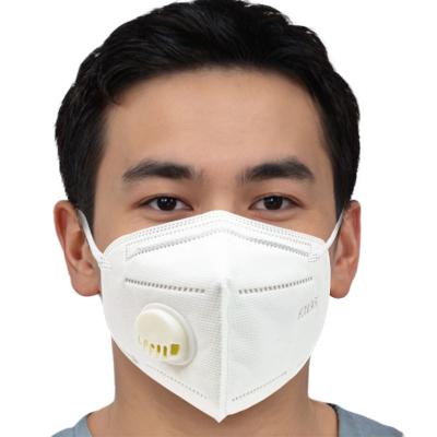 China Hot Sale Disposable FFP2 5ply Lanyard Protect Face Mask Factory Single Valve for sale