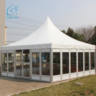 China Universal Canopy Tents Event Management Wedding Glass Pagoda Tent For Sale for sale