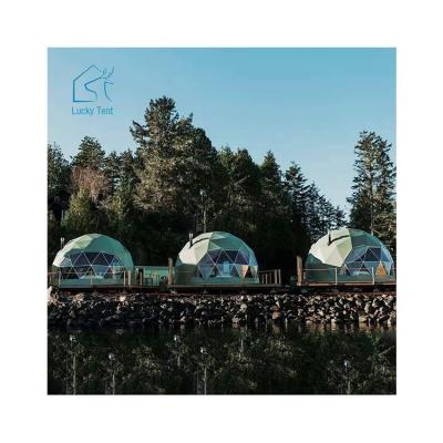 China Camouflage/field game diameter 6m luxury hotel garden igloo geodesic dome hot sale camping tent with factory price for sale