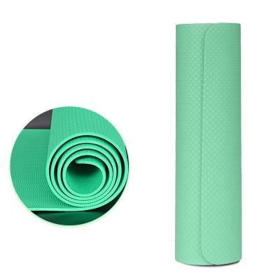 China Wholesale Thick 6MM Band Yoga Mat Sports Mats For Body Aligning Two Colors In One for sale