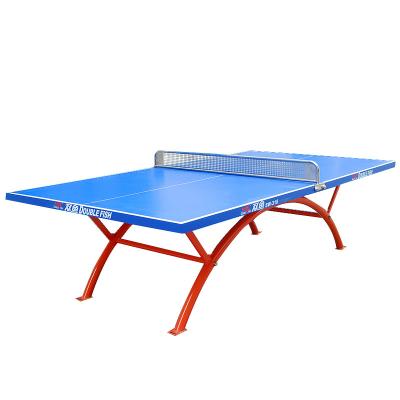 China SW-318 318A 318B BLUE outdoor double fish ping pong table with training or competition intergation table top outdoor use 318A for sale