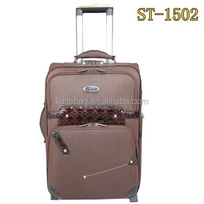 China EVA 1200D Twill Fabric Push Button Trolley Luggage Case for sale