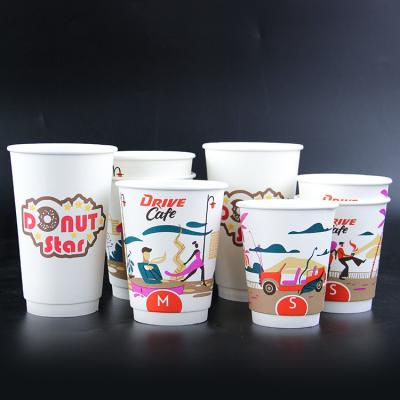 China Disposable Paper Coffee Cups Custom Logo Cold Drink Disposable Paper Cups Paper Cup for sale