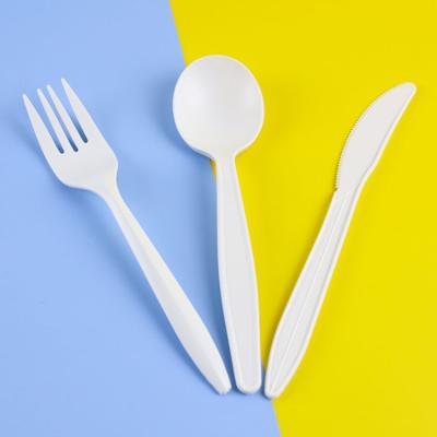 China Small Disposable Shapes Food Grade Cornstarch PLA Disposable Biodegradable Cutlery for sale