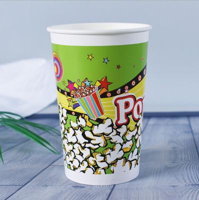 China Disposable Custom Disposable Popcorn Bucket Popcorn Cup French Fries Paper Cup for sale