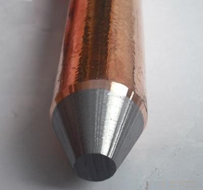 China High performace stand copper ground rods with different diameter for lightning for sale