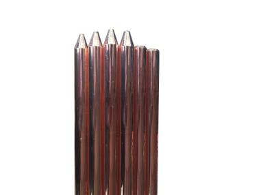 China Flat and pointed type Copper clad steel Grounding Rod for Lightning protection for sale