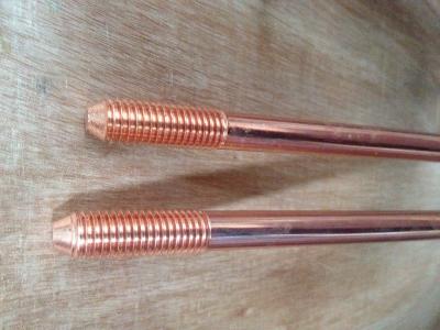 China OEM Threaded and pointed copper bonded earth rod / electrode 20mm for sale