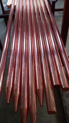 China High Tensile strength Copper Earthing Rod / Bar , home grounding rod for sale