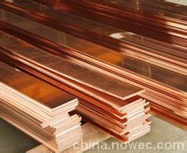 China High Conductivity Copper Flat Earthing Bar ,  Flat copper bus bars 40*4 for sale