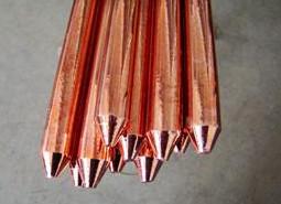 China 14.2mm Flat and Pointed Electrical Ground Rod / Bars for Anti Thunder Device for sale