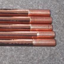 China Lightning Protection ground rod copper Clad Steel Material 8mm Diameter for sale