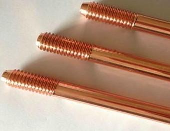 China Double heads threaded Copper Bonded Ground Rod with diameter 10mm for sale