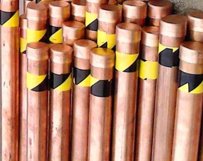 China OEM Lightning protection Grounding Electrode / electrical copper ground bar for sale