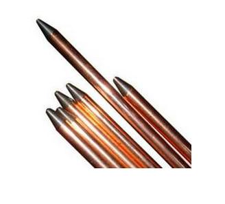 China Stand copper lightning rods with One head flat and another head point for sale