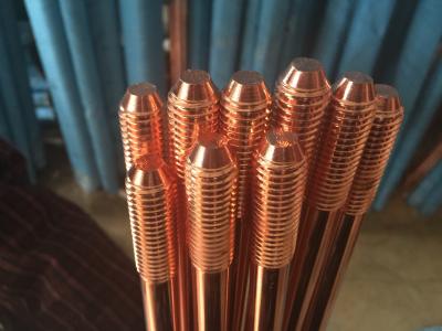 China Copper Electroplated Steel Rod, Earth Grounding Rod With Flat And Pointed for sale