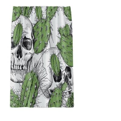 China 3D Digital Printing Cactus Pattern Shower Curtain Bathroom Oekotex FAMA Viable Custom Waterproof Shower Curtain for sale