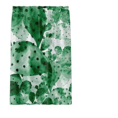 China Sustainable Custom 3D Digital Printing Cactus Shower Curtain Waterproof Bathroom Oekotex FAMA Shower Curtain for sale