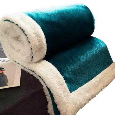 China Home Decoration Pure Color Double Layer Velvet Sherpa Wearable Blanket Anti-Static for sale