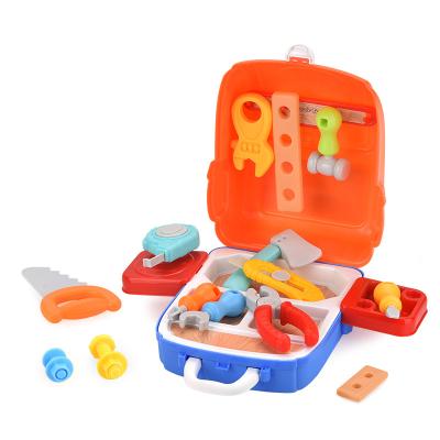 China Educational Plastic Funny Mechanic Tool Box Set Toy For Kids Game Repair MODEL TOY Pretend Play House Boy for sale