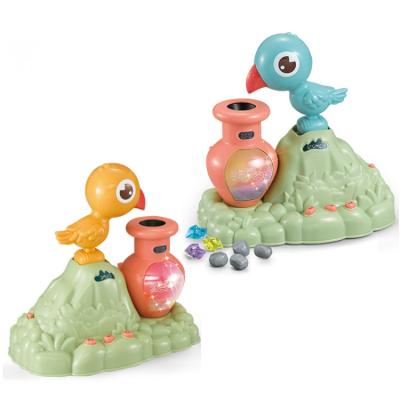 China ABS Plastic Baby Crow Drinking Water Electric Musical Interactive Toys For Children for sale