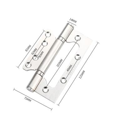 China Traditional Heavy Duty Stainless Steel Butt Door Hinge 2 Ball Sliding Backing Flush Door Butterfly Hinges Pivot Hinge for sale