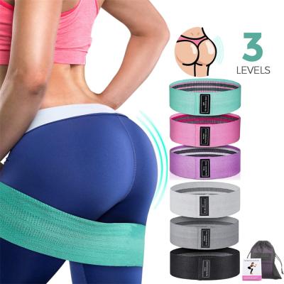 China Elastic Pull Rope Fitness Fabric Resistance Loop Yoga Booty Bands Set Hip Circle Expander Band Gym Equipment For Home Workout Bodybuilding for sale