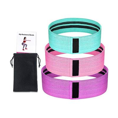 China Eco-Friendly Fitness Yoga Belt Set Non-Slip Exercise Bands Elastic Resistance Loops For Legs And Hips And Butt Glutes for sale