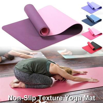 China 6MM Band Yoga Mat Anti Slip Sports Fitness Pilates Gym Colchonete For Beginners 183x61x0.6cm for sale