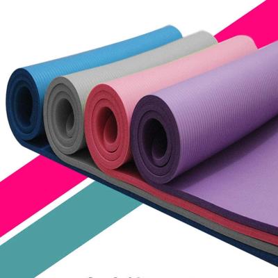 China NBR 183*61*0.4CM Gymnastic Mat Anti-Slip Cover PVC Health Lose Weight Fitness Exercise Pad Women Sports Yoga Mat for sale