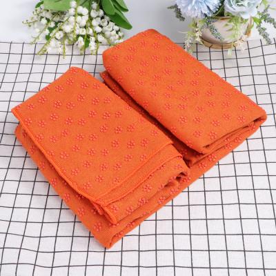 China 1pc MICROFIBER Yoga Mat Plum Blossom Sports Fitness Exercise Pilates Anti-Slip Blanket 183x61cm (Orange) for sale