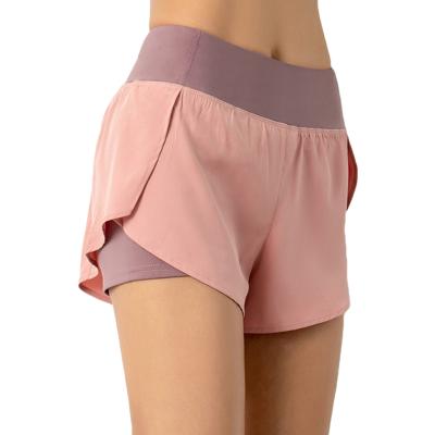 China 2021 Double Side Pocket QUICK DRY Gym Running Yoga Breathable Quick Dry Women Shorts Workout Fitness Sportwear for sale