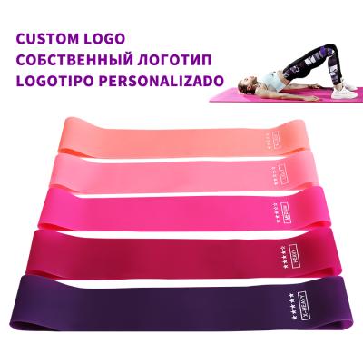 China Wholesale LOGO Customized Color Printed Private Label Gymnasium Elastic Resistance Bands Latex Fitness Resistance Bands Elastic Bands with Carry Bag for sale