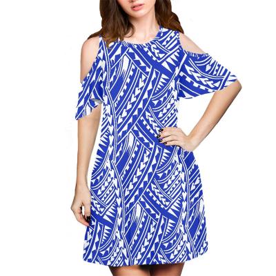 China Breathable Personalized Dress For Women Custom Made Tribal Polynesian Tribal Mini Dress Streetwear Manufacturers Focus Sketch Club Wear for sale