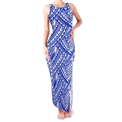 China Anti-Wrinkle Plus Size Evening Dresses Polynesian Tribal Traditional Maxi Dresses Sundress Sleeveless Bodycon China Focus Sketch Custom Made Dress for sale