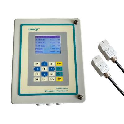 中国 TF1100-EC Updated Wall Mounted Transit Time Clamp On Ultrasonic Flow Meter 販売のため