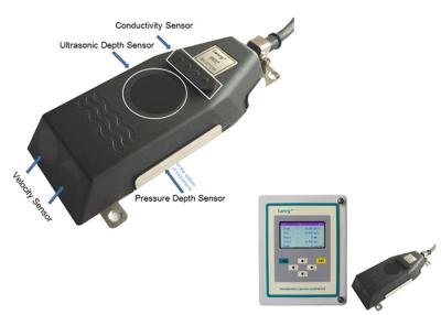 China 6537 Digital-Wasserstrom-Meter-Marinequalitäts-offener Kanal-Ultraschallströmungsmesser zu verkaufen