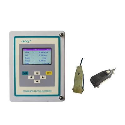 China Wall mounted area velocity type open channel ultrasonic flow meter with data logger Te koop