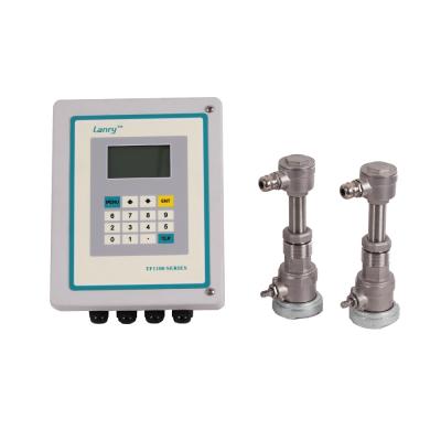 China sensor de alta temperatura de acero inoxidable montado en la pared del agua de la inserción rs485 y 4-20mA del modbus ultrasónico del flujómetro en venta