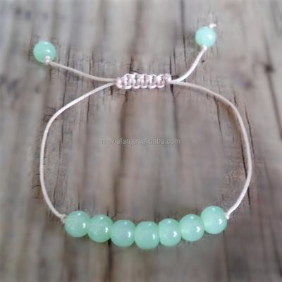 China Fertility Apple Green Energy Healing Bracelet Gemstone Light Bracelet Gemstone Chrysoprase Beaded Bracelet Stone Chrysoprase Beads for sale