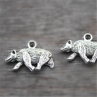 China ALLOY HP Hufflepuff Emblem Charm Badger Charm in Silver Tone 21x15mm for sale