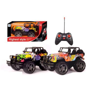 China High Quality Wholesale RC Model Open Window Remote Control Four-Way Graffiti RC Toy Car for sale