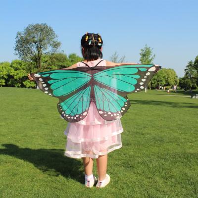 China Eco-friendly Material Girls Playing Dress Up Capes And Butterfly Chiffon Shawl Head Wears for sale