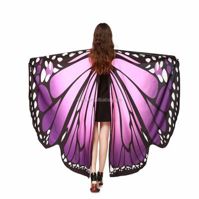 China Glowing in Dark New Women's Halloween Butterfly Wings Fairy Poncho Shawl Wrap Shawl Cape Scarf Costume Accessory for sale