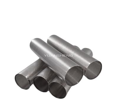 China Durable 316 Stainless Steel 304 Perforated Filter Tubes Punch Hole Custom Perforated Filter Pipes for sale