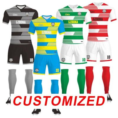 China Breathable Wholesale High Quality Custom Made Soccer Jerseys For Set for sale