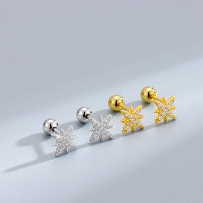 China LE179 new FASHIONABLE design 925 Sterling Silver Earing with diamonds star charm earrings for ladies for sale