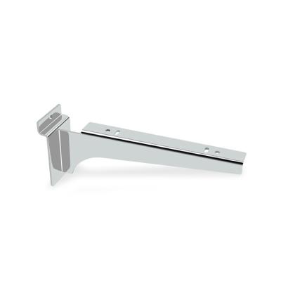 China Heavy Duty Supermarket Display Chrome Metal Shelf Bracket For Slatwall for sale